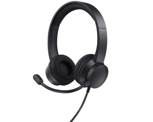 AURICULARES TRUSTR AYDA USB ENC BK