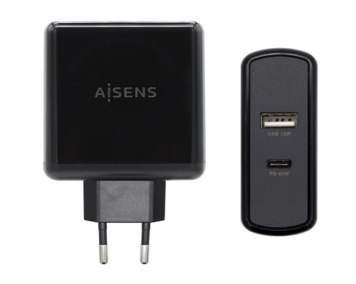 CARGADOR AISENS ASCH-2PD45A-BK