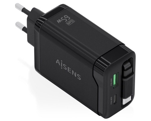 CARGADOR AISENS ASCH-65W3P071-BK
